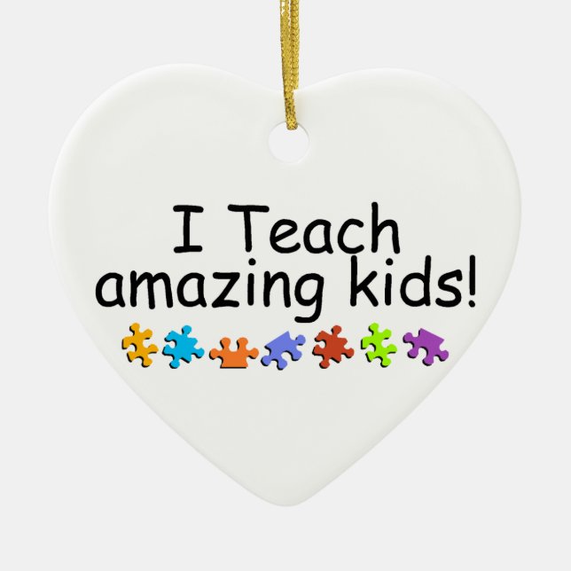 Ich unterrichte fantastische Kinder Keramik Ornament (Vorne)