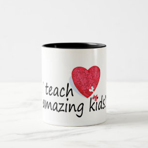 Ich unterrichte fantastische Kinder Zweifarbige Tasse