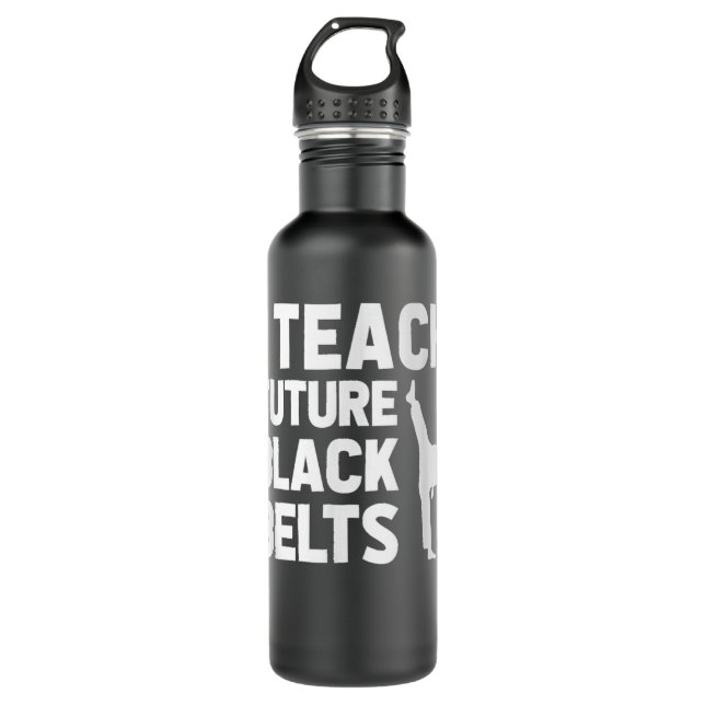 Ich unterrichte Future Black Bts Kampfkünste Ta Edelstahlflasche (Vorderseite)