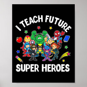 Ich unterrichte Future Super Heroes T-Shirt Gesche Poster