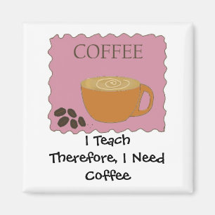 Ich unterrichte humorvolles Kaffeedesign mit Spruc Magnet