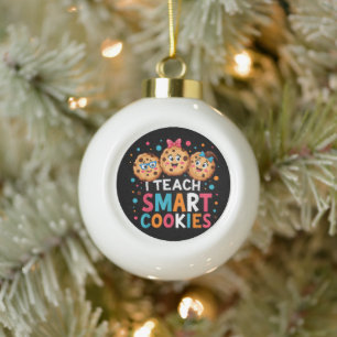 Ich unterrichte intelligente Cookies Rückkehr zur Keramik Kugel-Ornament
