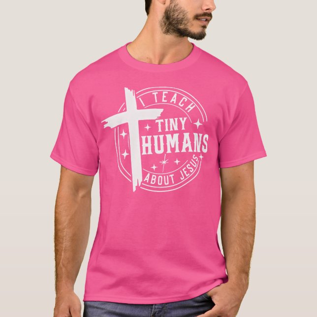 Ich unterrichte kleine Menschen über Jesus Sunday  T-Shirt (Vorderseite)