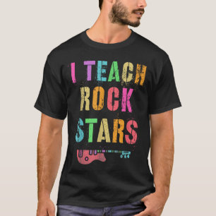 Ich unterrichte Rockstars Band Vibes Lehrer Rocks T-Shirt