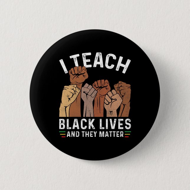 Ich unterrichte Schwarze Menschen und ihr Problem  Button (Vorderseite)