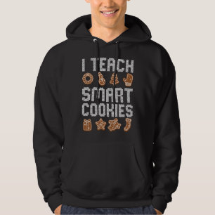 Ich unterrichte Smart Cookies Weihnachtslehrer Nie Hoodie