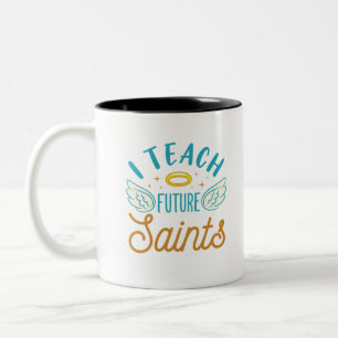Ich unterrichte zukünftigen Heiligen katholische L Zweifarbige Tasse
