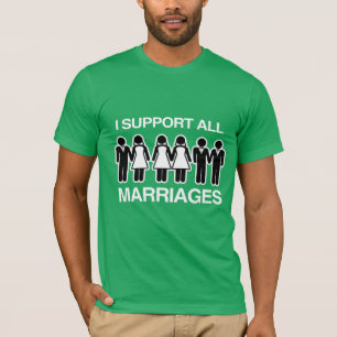 ICH UNTERSTÜTZE ALLE EHEN GLEICHMAßIG -.png T-Shirt