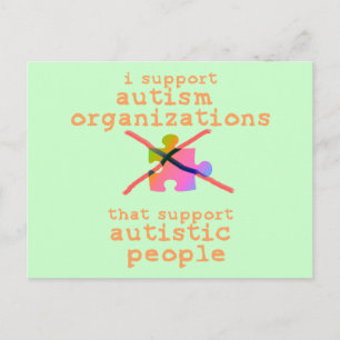 Ich unterstütze Autismus-Organisationen Postkarten