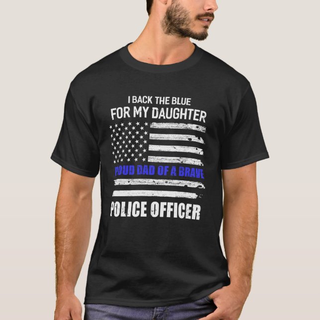 Ich unterstütze das Blau für meine Tochter, die st T-Shirt (Vorderseite)