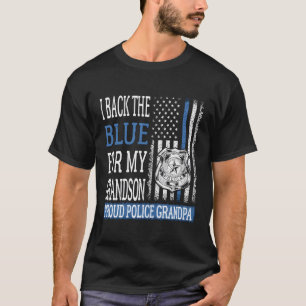 Ich unterstütze das Blau für meinen Grandson Proud T-Shirt