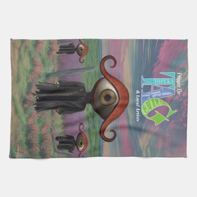 Ich unterstütze das Topeka Art Guild Design Apron Geschirrtuch (Horizontal)