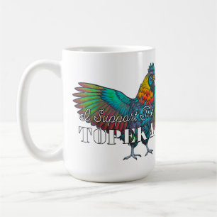 Ich unterstütze das Topeka Art Guild Huhn Kaffeetasse