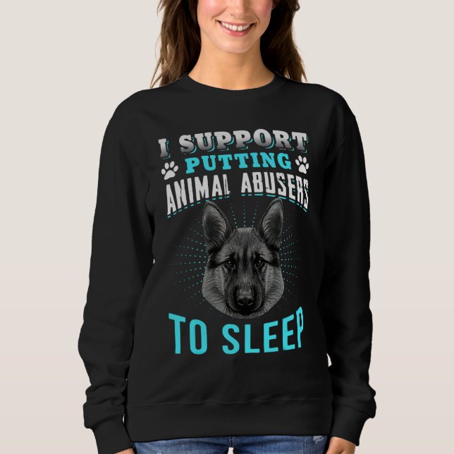 Ich unterstütze, dass Tierhändler Beagle D schlafe Sweatshirt (Vorderseite)
