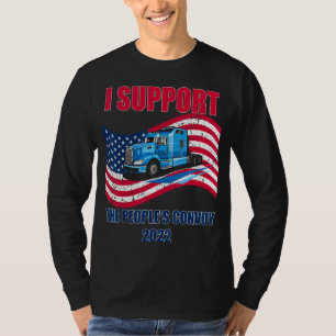 Ich unterstütze den Volkskonvoi 2022 USA Fre T-Shirt