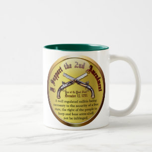 Ich unterstütze den zweiten Verfassungszusatz Zweifarbige Tasse