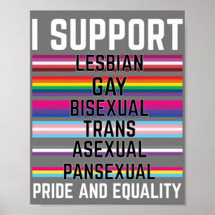 Ich unterstütze die asexuelle Schwulenschwule Poster