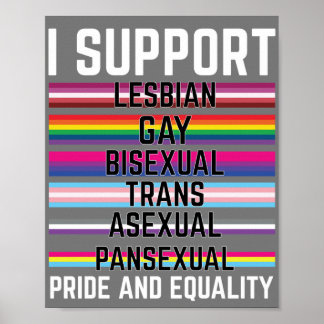 Ich unterstütze die asexuelle Schwulenschwule Poster