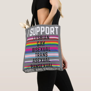 Ich unterstütze die asexuelle Schwulenschwule Tasche