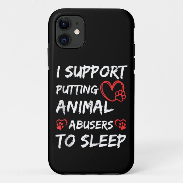 Ich unterstütze die Einstellung von Tiermissbrauch Case-Mate iPhone Hülle (Rückseite)