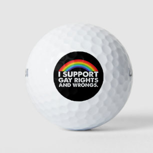 Ich unterstütze die Rechte von Schwulen und die Fe Golfball