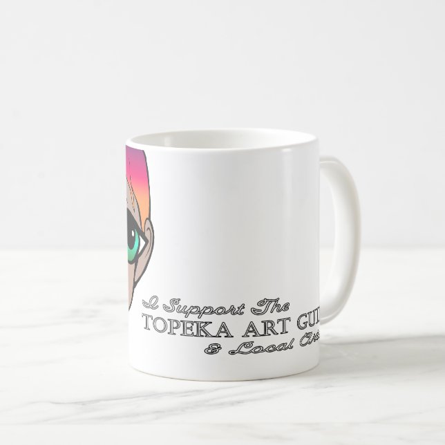 Ich unterstütze die Tasse Topeka Art Guild (VorderseiteRechts)
