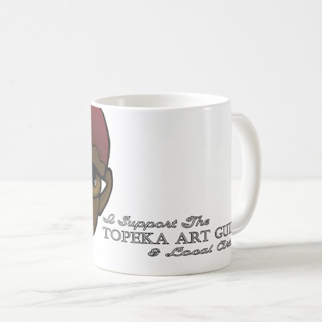 Ich unterstütze die Tasse Topeka Art Guild (VorderseiteRechts)