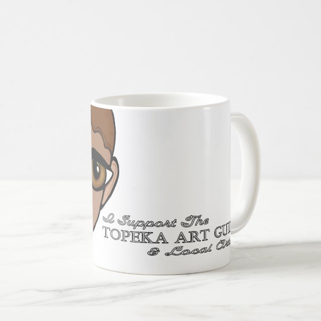 Ich unterstütze die Tasse Topeka Art Guild (VorderseiteRechts)