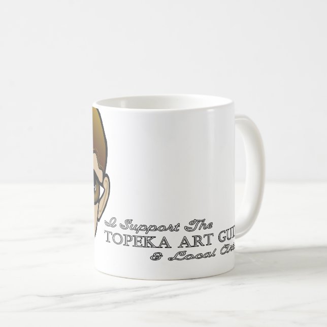Ich unterstütze die Tasse Topeka Art Guild (VorderseiteRechts)