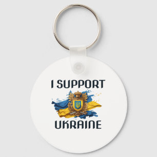 Ich unterstütze die Ukraine, stehe für den ukraini Schlüsselanhänger
