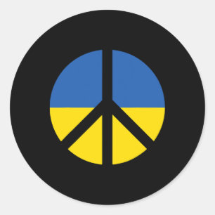 Ich unterstütze die Ukraine Stehe mit der Ukraine Runder Aufkleber