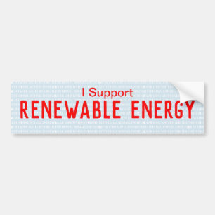 Ich unterstütze erneuerbare Energien Autoaufkleber