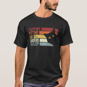 Ich unterstütze es, Katzen zum Schlafen zu bringen T-Shirt