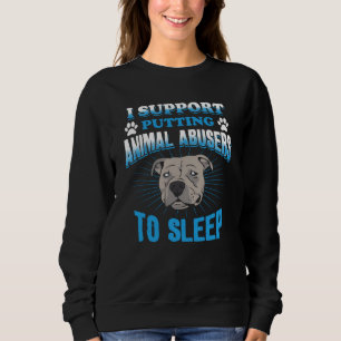 Ich unterstütze es, Tiermissbrauch zum Schlafen zu Sweatshirt