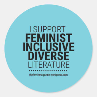 "Ich unterstütze feministische/vielfältige/inklusi Runder Aufkleber