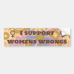 Ich unterstütze Frauenfehler, feministischer Femin Autoaufkleber