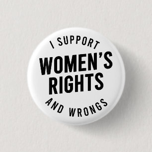 Ich unterstütze Frauenrechte und -fehler Button