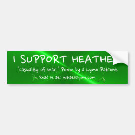 Ich unterstütze Heather, das Opfer des Autoaufkleb Autoaufkleber