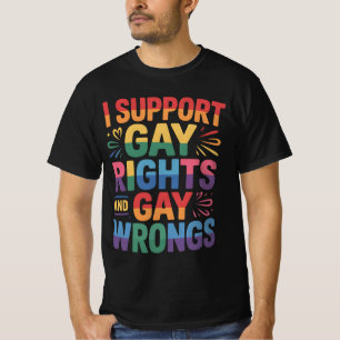 Ich unterstütze Homosexuellenrechte und -unrecht L T-Shirt