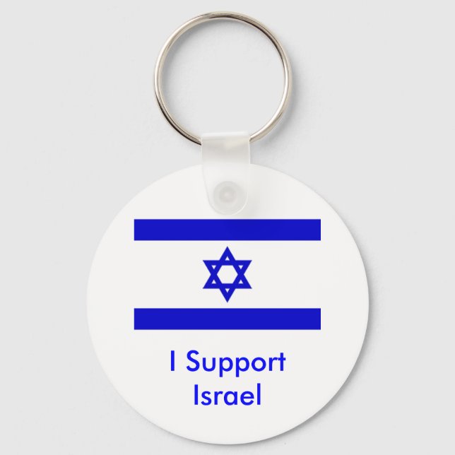 Ich unterstütze Israel Schlüsselanhänger (Vorderseite)