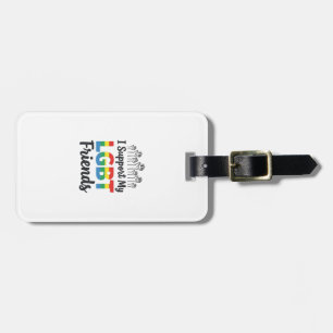 Ich unterstütze meine LGBT-Freunde Regenbogen-Stol Gepäckanhänger
