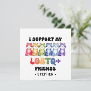 Ich unterstütze meine LGBTQ-Freunde - Rainbow Cat