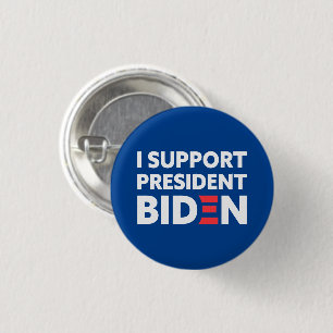 Ich unterstütze Präsident Biden Custom Color Blue Button