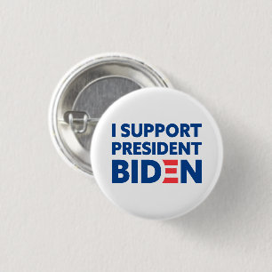 Ich unterstütze Präsident Biden Custom Color White Button