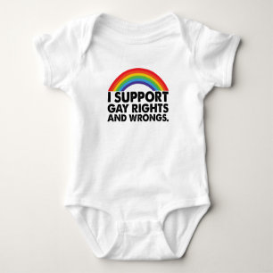 Ich unterstütze schwule Rechte und schwule Fehler  Baby Strampler