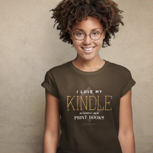 Ich unterstütze sowohl Kindle- als auch Print-Büch T-Shirt