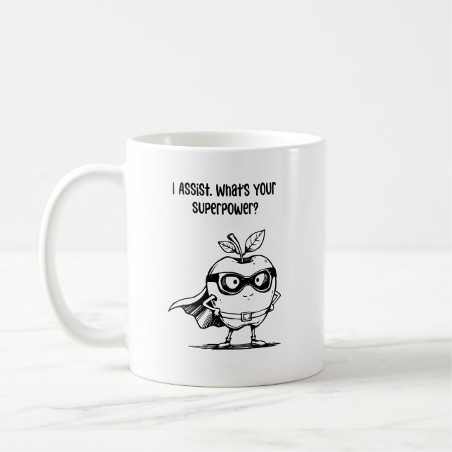 Ich unterstütze Superhelden-Klassenzimmer-Support- Kaffeetasse (Links)