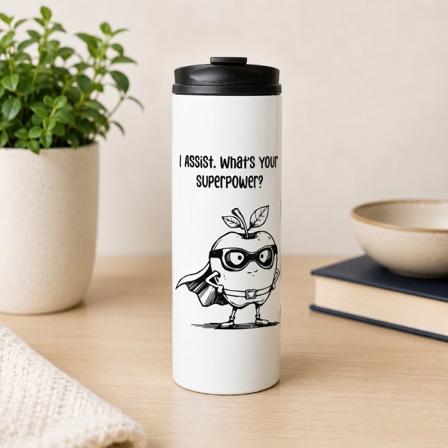 Ich unterstütze Superpower Classroom Support Held Thermosbecher (Von Creator hochgeladen)