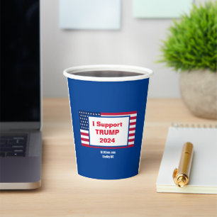 Ich unterstütze TRUMP 2024 Paper Cup von NC4Ever.c Pappbecher