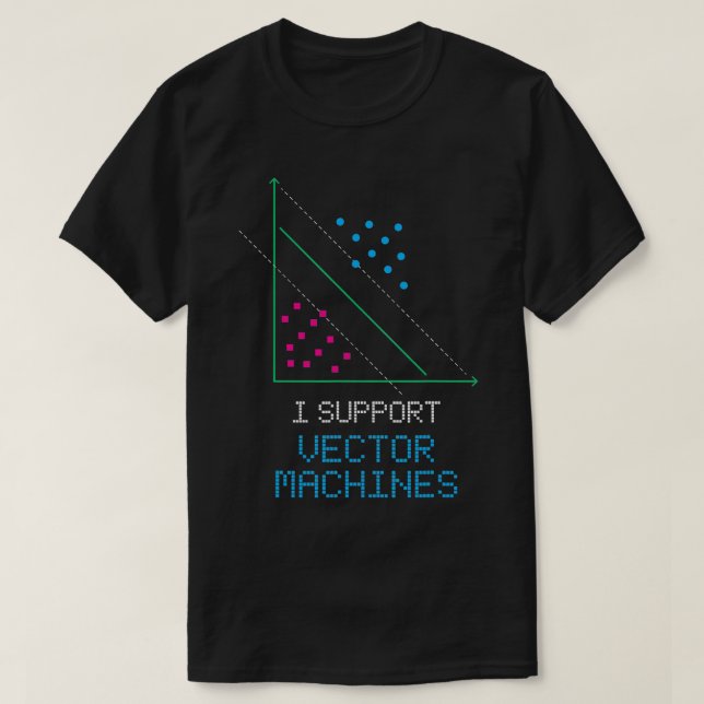 Ich unterstütze Vector Machine T-Shirt (Design vorne)